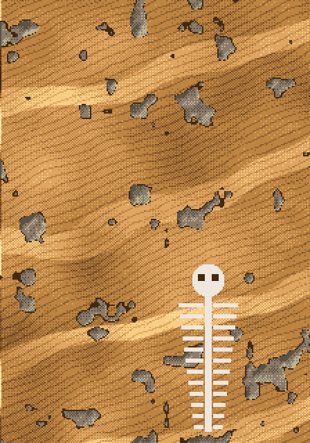 Stage 4: desert dunes with a giant skeleton